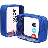 Los mejores  - Eono by Amazon - Bolsas de Aseo Transparente Neceser Avion Unisexo Neceseres de Viaje Bolsa de Cosmético Neceser PVC…